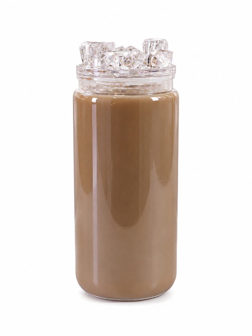 Brown Insulated Travel Tumbler with Clear Lid